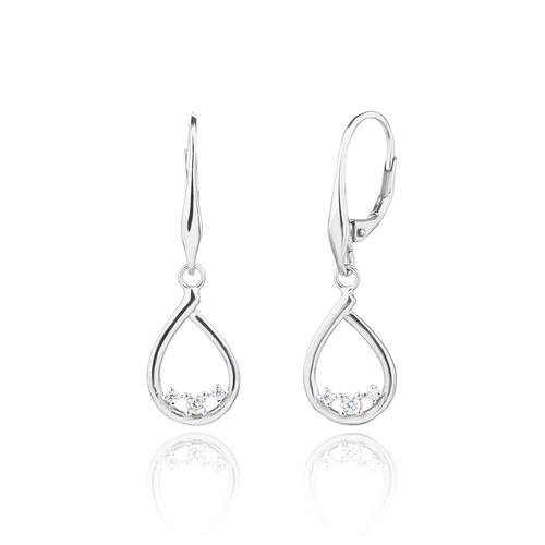 925 ezüst lógós köves fülbevaló