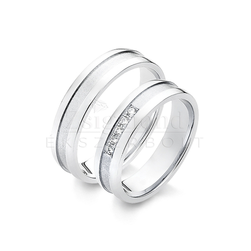 14 karátos fehérarany karikagyűrű A628