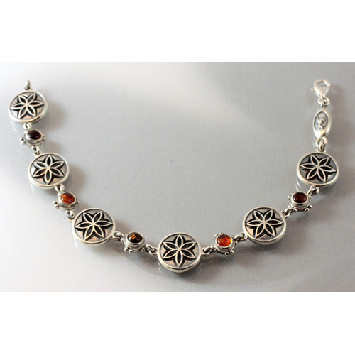 Életmag karkötő borostyán kővel