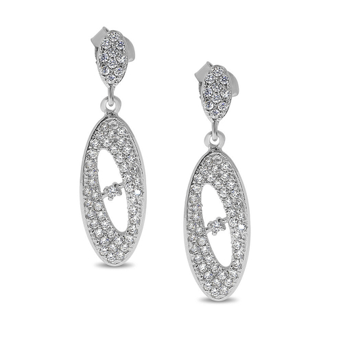 14 karátos fehérarany fülbevaló (AU4017)