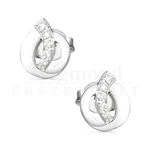 925 ezüst cirkónia köves fülbevaló
