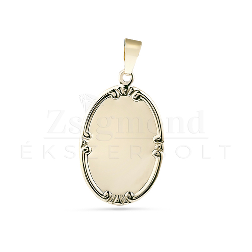 14 karátos arany gravírozható rozettás medál (AU14083)