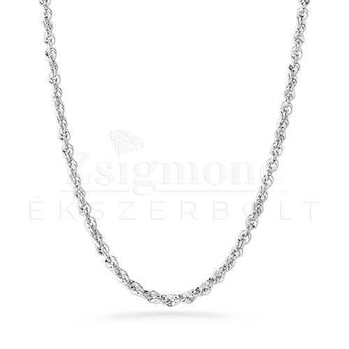 14 karátos fehérarany extra wales nyaklánc - 45 cm / 4 mm (AU14432)