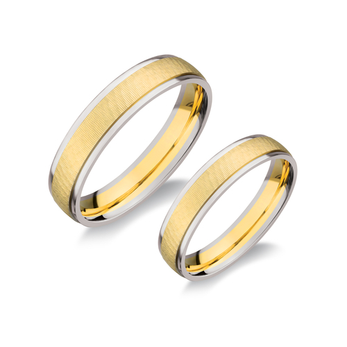 14 karátos sárga- és fehérarany karikagyűrű H569/FSF