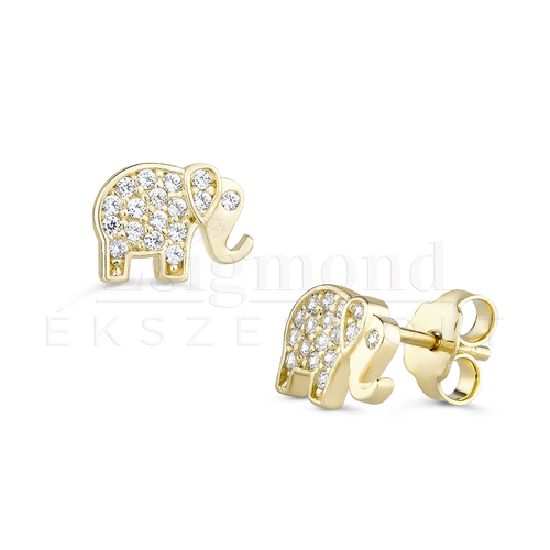 arany elefánt fülbevaló