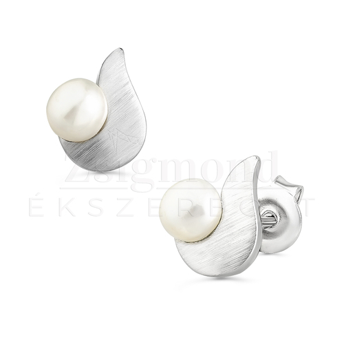 925 ezüst tenyésztett gyöngy fülbevaló
