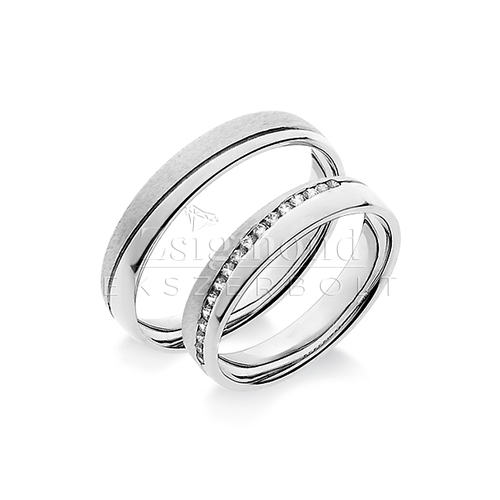 14 karátos fehérarany karikagyűrű L154