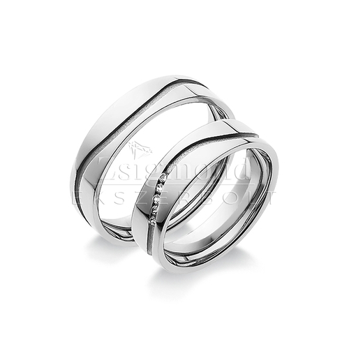 14 karátos fehérarany karikagyűrű R177