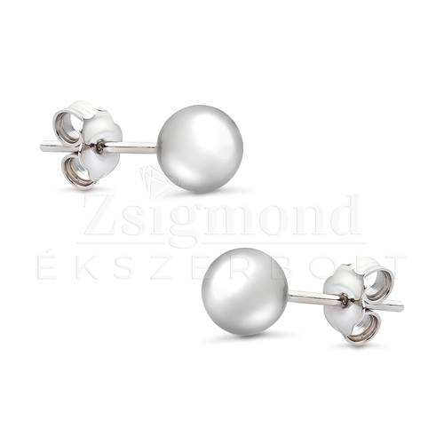14K fehér arany gömb fülbevaló