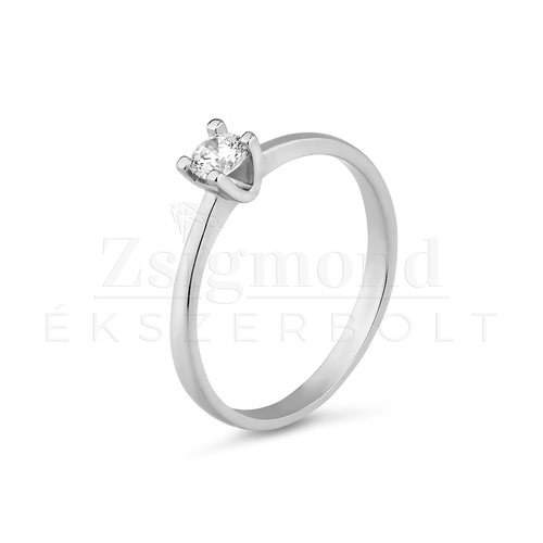 14 karátos fehérarany eljegyzési gyűrű - PP10f (AU13776)