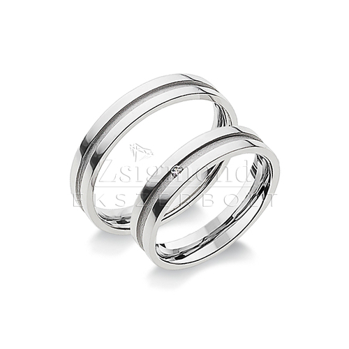 14 karátos fehérarany karikagyűrű R260