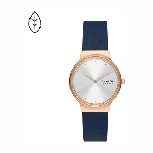 skagen freja női óra kék bőr SKW3026