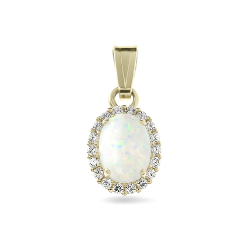 14 karátos arany medál opállal (AU13889)