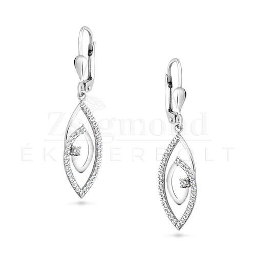 fehér arany lógós fülbevaló