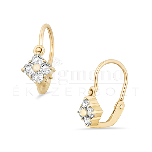 köves arany gyerek fülbevaló