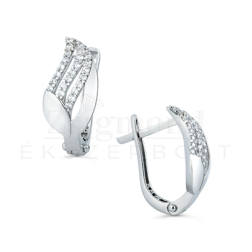 14K fehér arany francia kapcsos fülbevaló