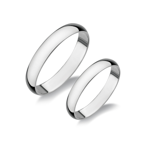 14 karátos fehérarany karikagyűrű F4/F