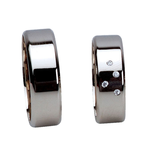 14 karátos fehérarany karikagyűrű K39