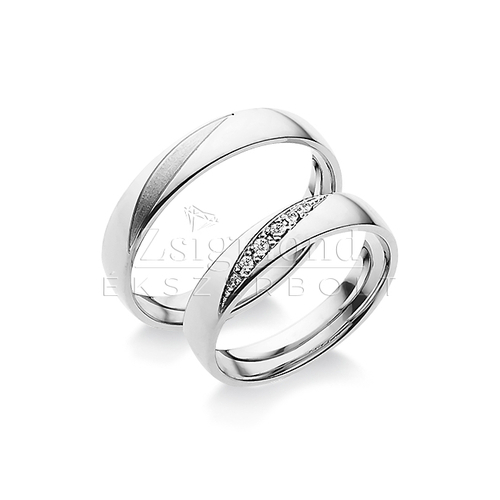 14 karátos fehérarany karikagyűrű L2