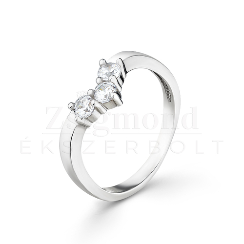köves fehér arany gyűrű