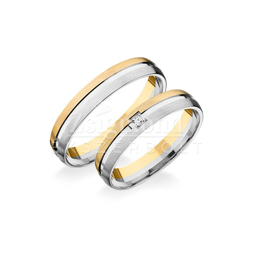 14 karátos sárga- és fehérarany karikagyűrű RA426SF