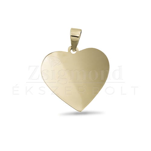 14 karátos arany gravírozható szív medál (AU13324)