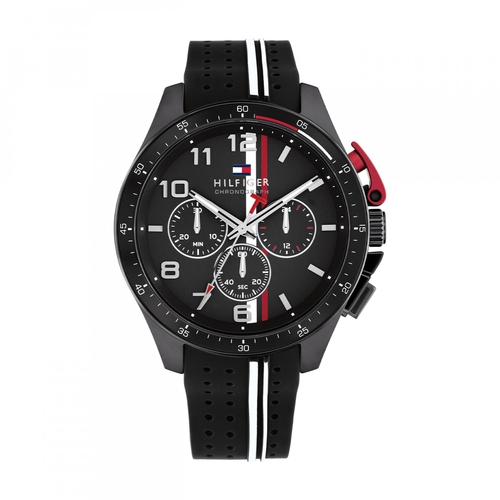 sportos fekete tommy hilfiger óra