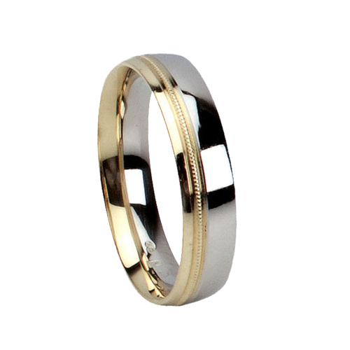 14 karátos sárga- és fehérarany karikagyűrű E552SF