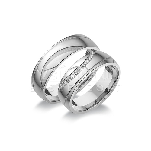 14 karátos fehérarany karikagyűrű A939