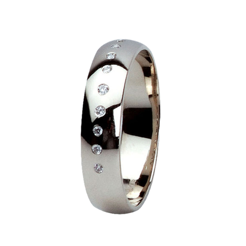 14 karátos fehérarany karikagyűrű K102