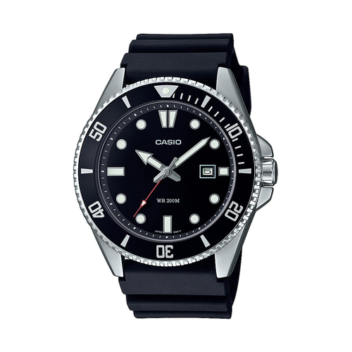 fekete szilikon szíjas casio óra