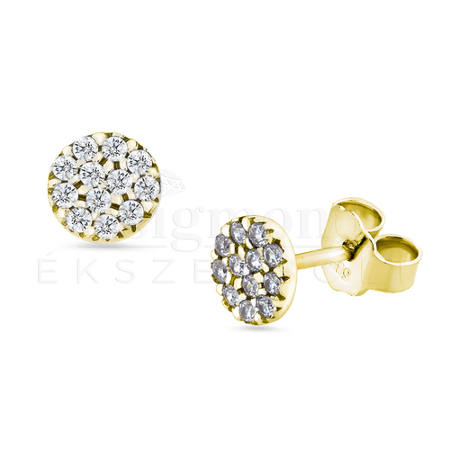 14 karátos arany fülbevaló - átm. 7 mm (AU12838)