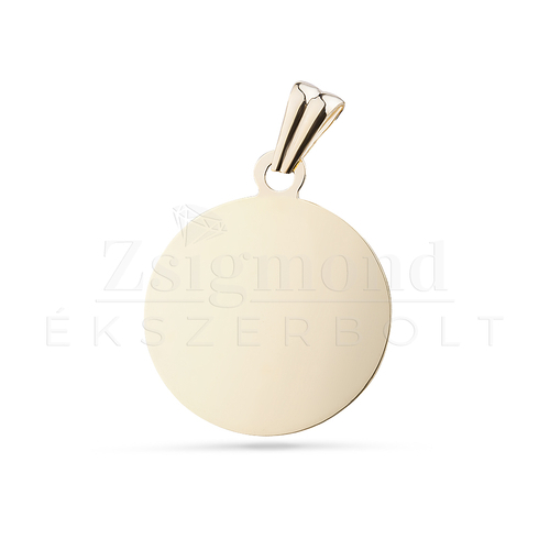 14 karátos arany gravírozható kör alakú medál (AU13542)