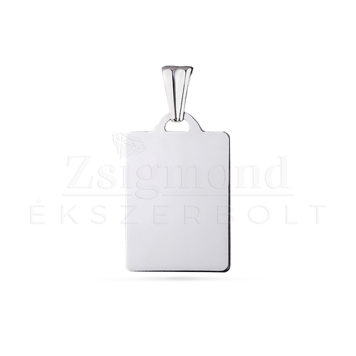 Ezüst gravírozható téglalap medál - nagy M080