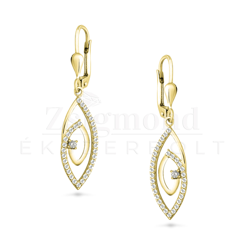 14K sárga arany lógós fülbevaló