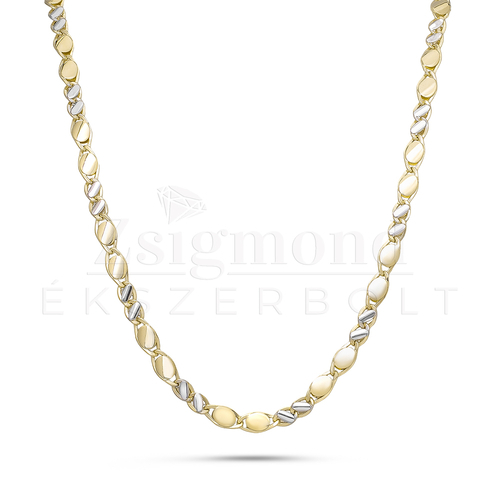 14K sárga és fehér arany exkluzív lánc