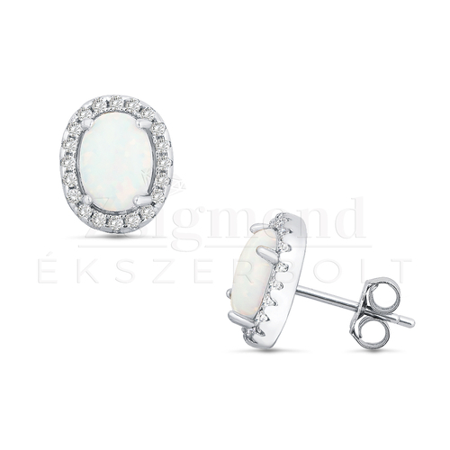 Ezüst fülbevaló opállal (AG29455)