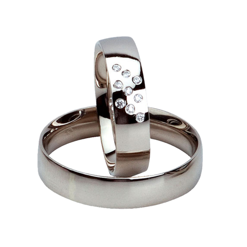 14 karátos fehérarany karikagyűrű K50