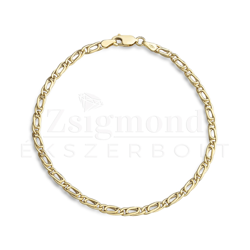 14 karátos arany férfi karkötő - 21 cm / 4 mm (AU7761)