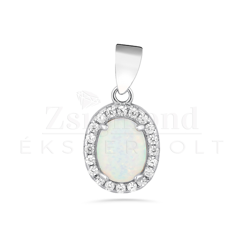 ezüst opál köves medál