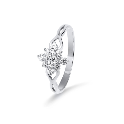 14 karátos fehérarany eljegyzési gyűrű - PP21f (AU14252)