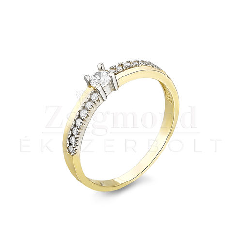 14 karátos arany eljegyzési gyűrű - PP13s (AU11687)