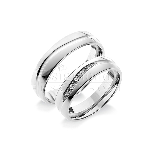 14 karátos fehérarany karikagyűrű R746