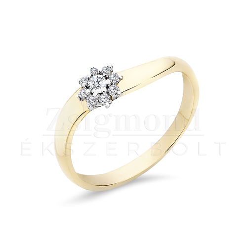 14 karátos arany eljegyzési gyűrű - PP23s (AU14173)