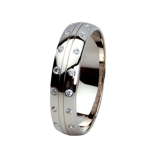 14 karátos fehérarany karikagyűrű K101