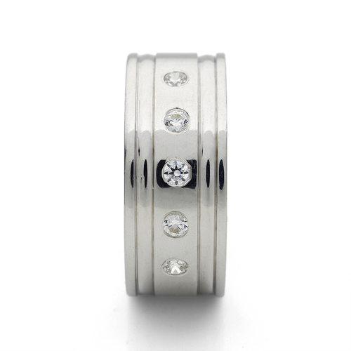 14 karátos fehérarany karikagyűrű S12