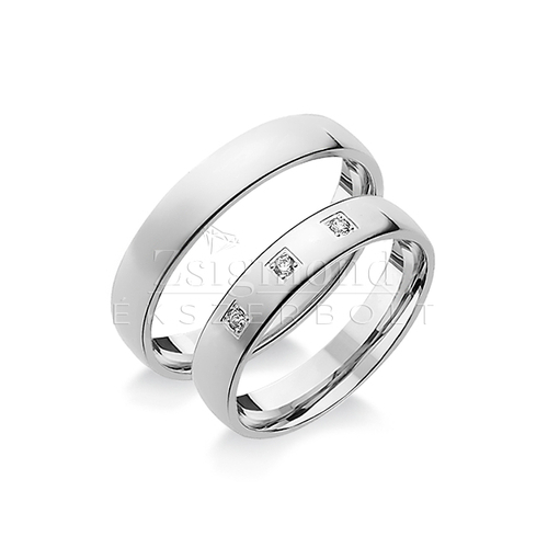 14 karátos fehérarany karikagyűrű R264