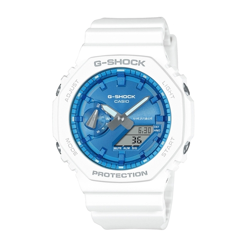 fehér g-shock óra, GA-2100WS