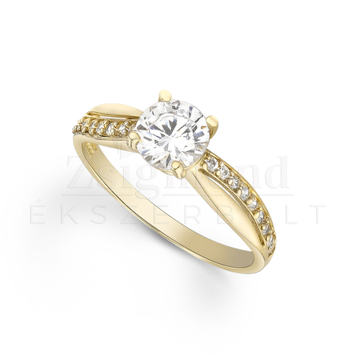 14 karátos arany eljegyzési gyűrű - PP05s (AU14256)