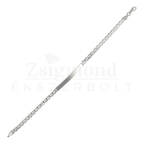 Ezüst gravírozható férfi karkötő - 19 cm / 5 mm (AG29902)